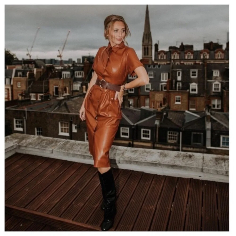 Zara faux leather dress - Picture 3 of 14
